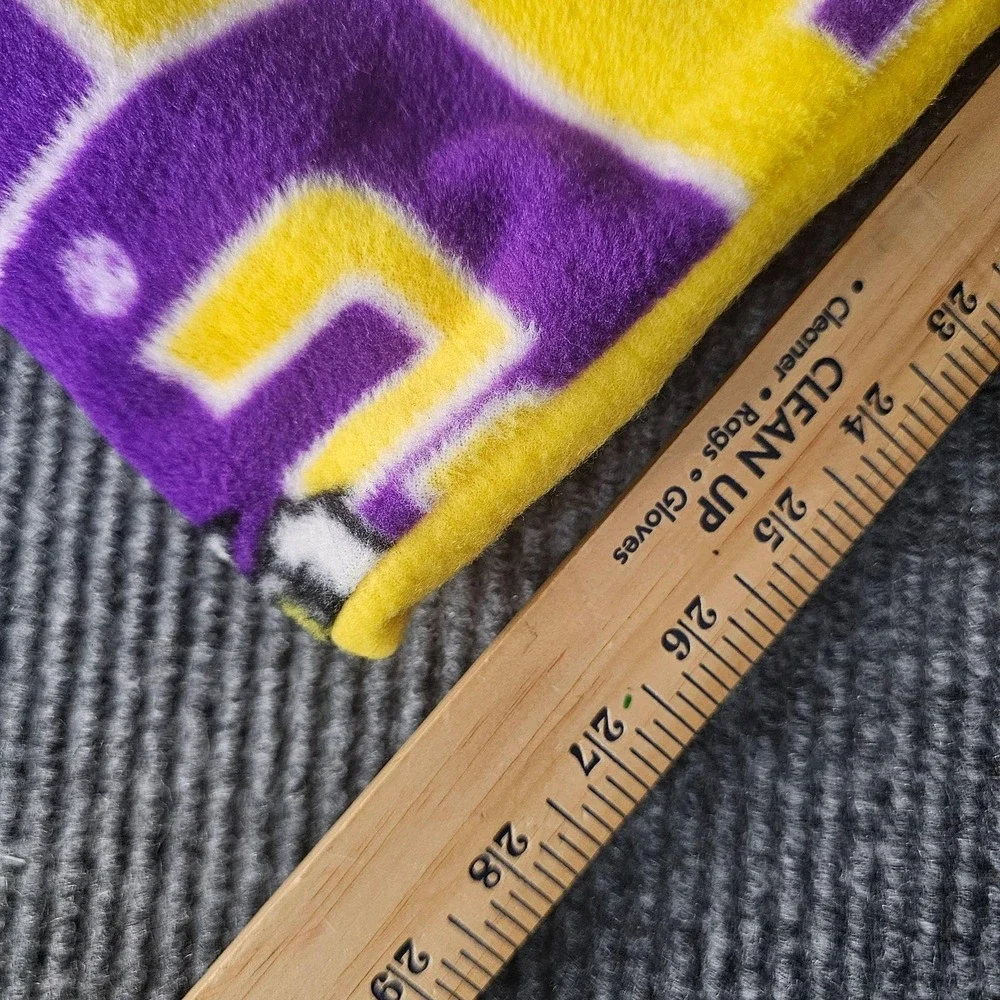 LSU Tigers Scarf Mens One Size Purple Yellow NCAA Football Fleece Fringe